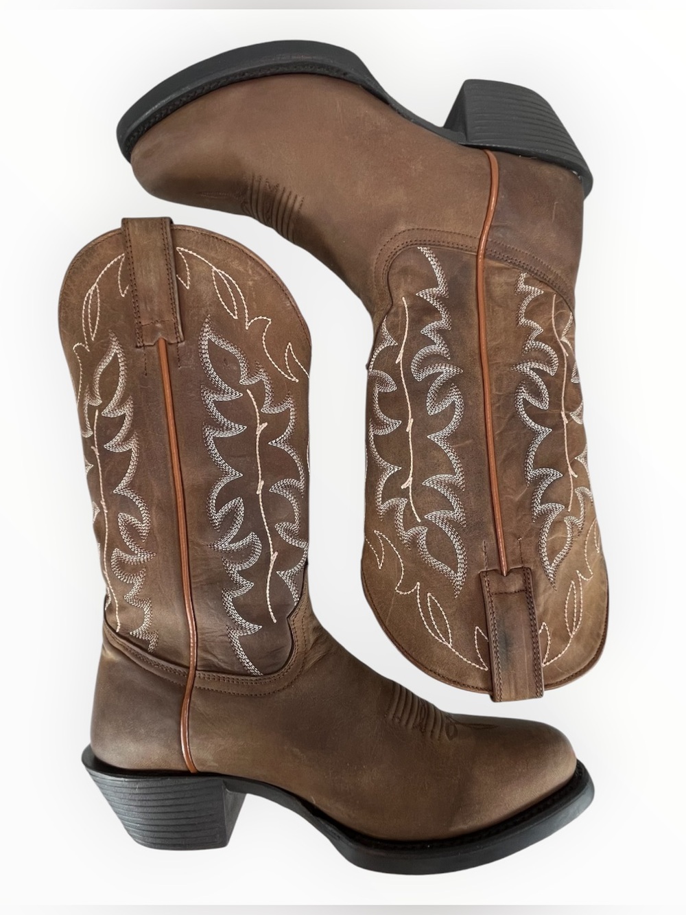 Shyanne Women’s 8M Brown Leather Western Cowboy Boots Embroidered - Picture 9 of 13